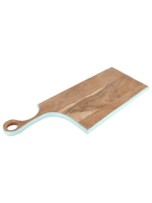 Sleek Green Acacia Wood Platter