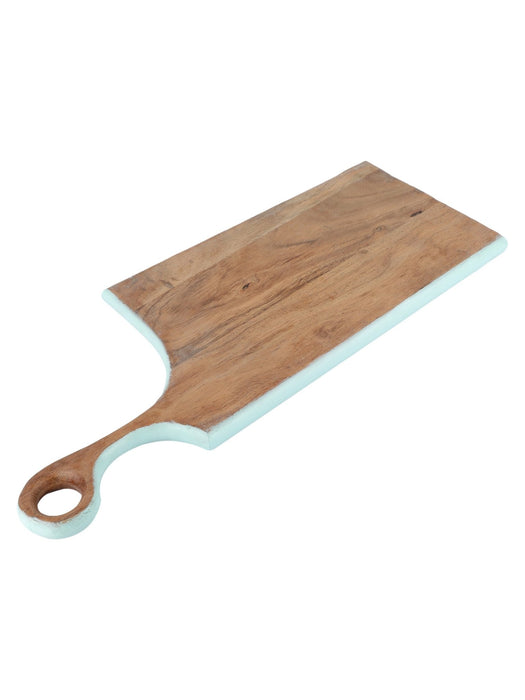 Sleek Green Acacia Wood Platter