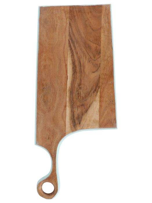 Sleek Green Acacia Wood Platter