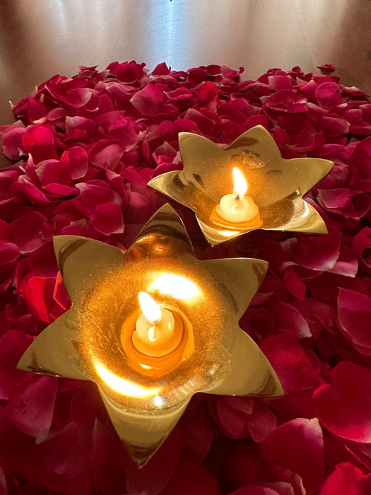 Small Floral Diya Set Of 2