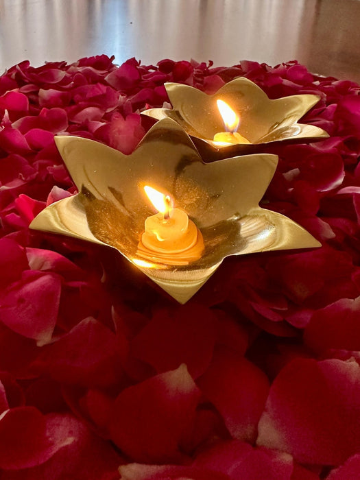 Small Floral Diya Set Of 2