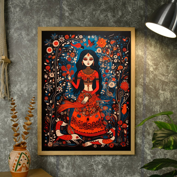 Canvas: Artisan Red Women Wall Decor Masterpiece Collection