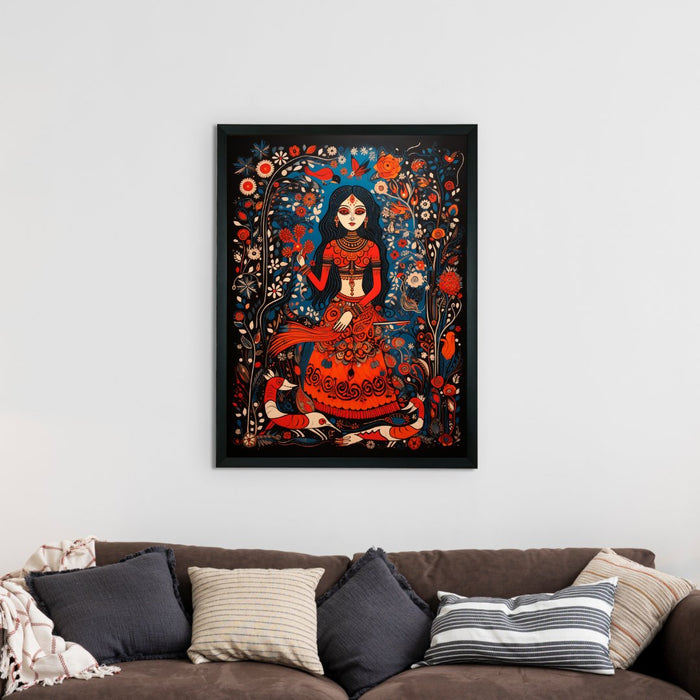 Canvas: Artisan Red Women Wall Decor Masterpiece Collection