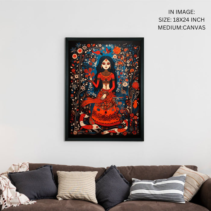 Canvas: Artisan Red Women Wall Decor Masterpiece Collection