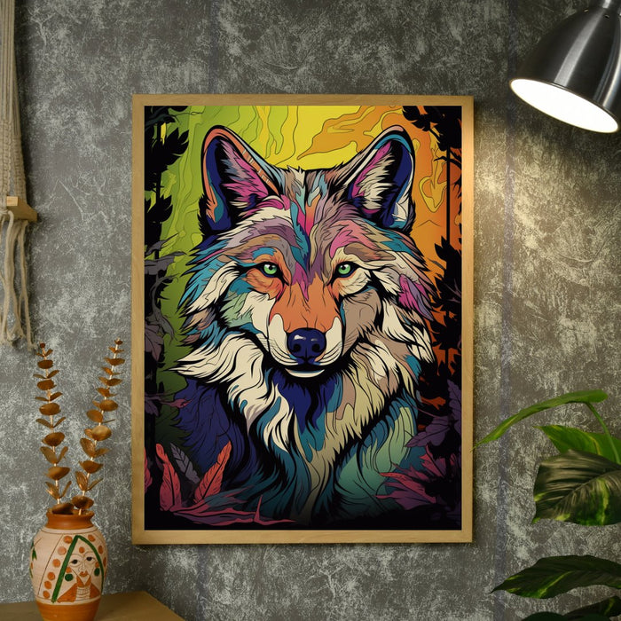 Harmony: Wildlife inspired abtract Wolf