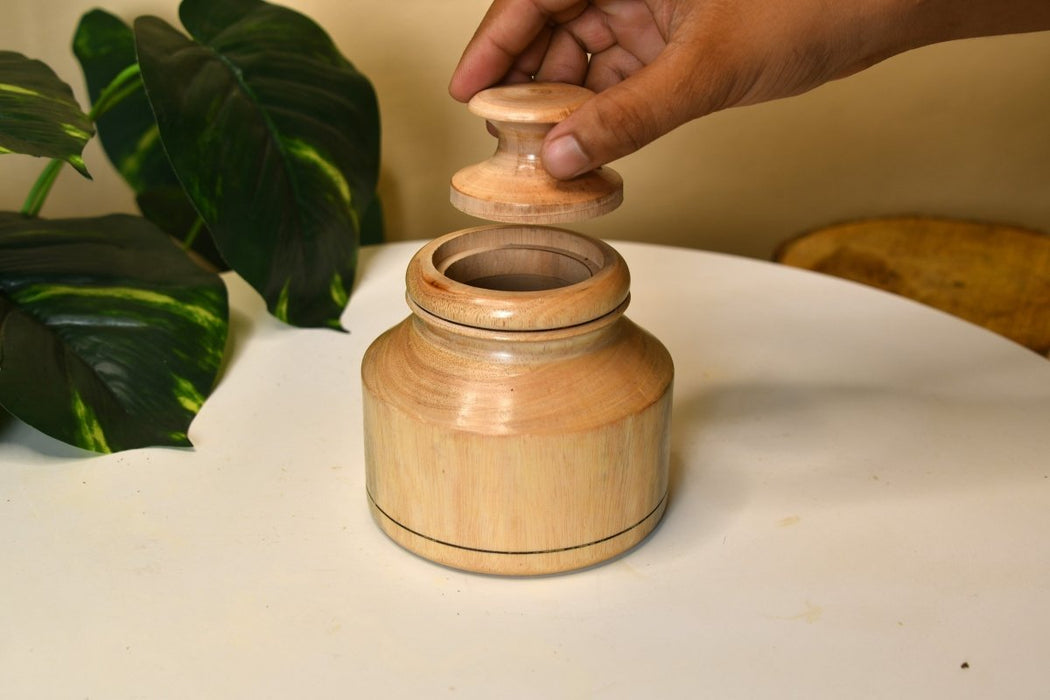 Premium Wooden Storage Jar for Elegant Organization