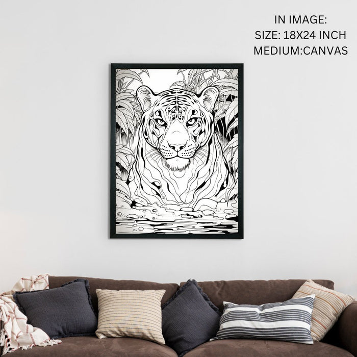 Tiger Canvas: Artisan Home Decor Masterpiece