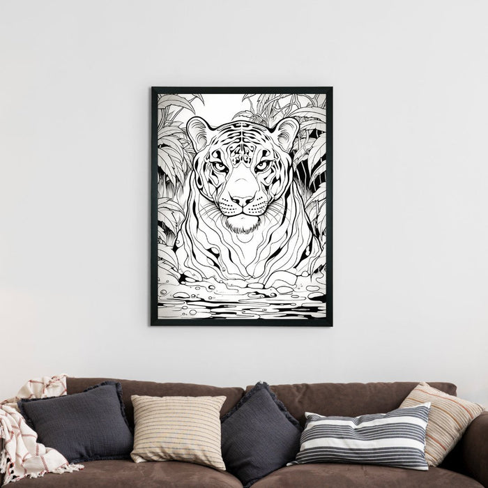 Tiger Canvas: Artisan Home Decor Masterpiece