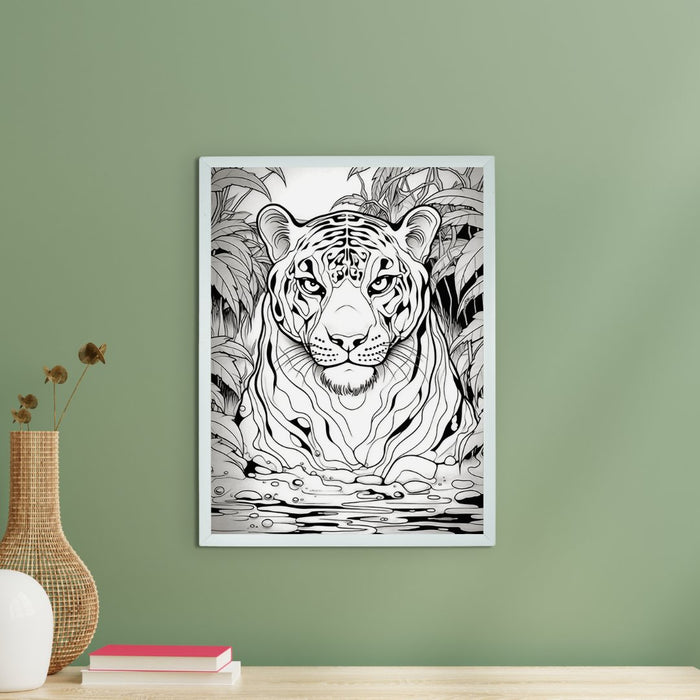 Tiger Canvas: Artisan Home Decor Masterpiece