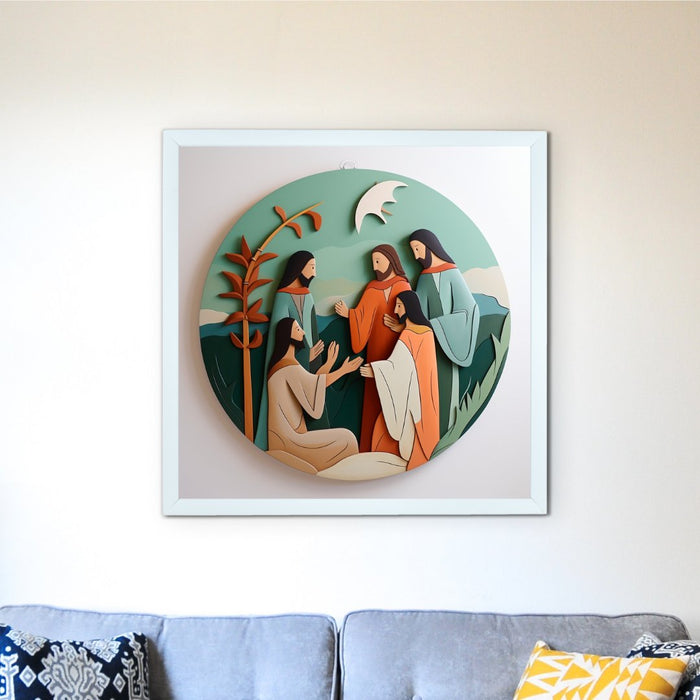 Jesus & Disciples: Artisan Canvas Wall Decor for Home.