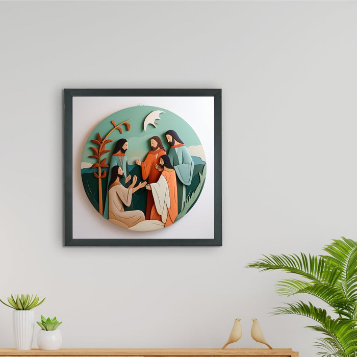 Jesus & Disciples: Artisan Canvas Wall Decor for Home.