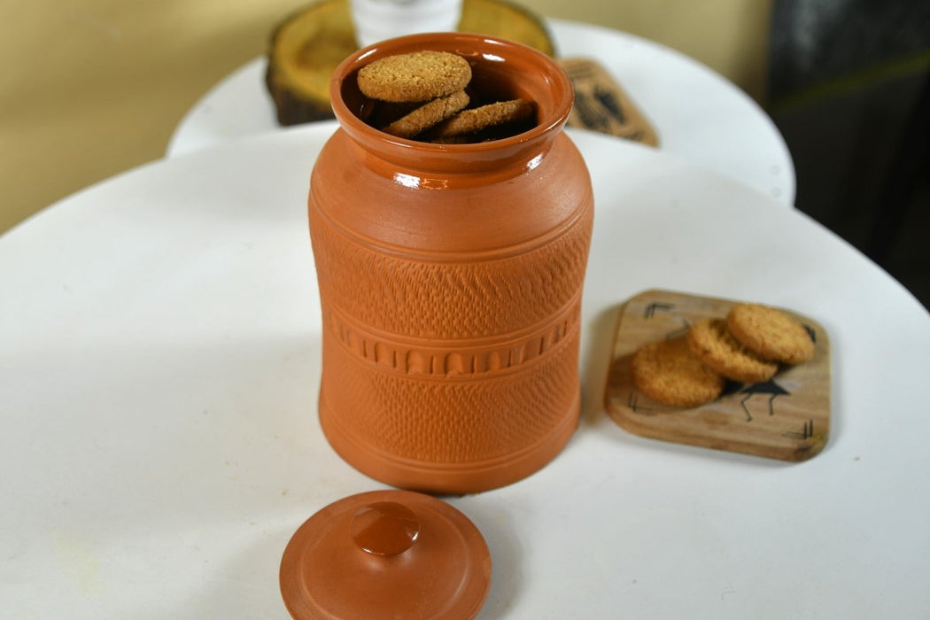 Premium Large Terracotta Storage Jar with Lid