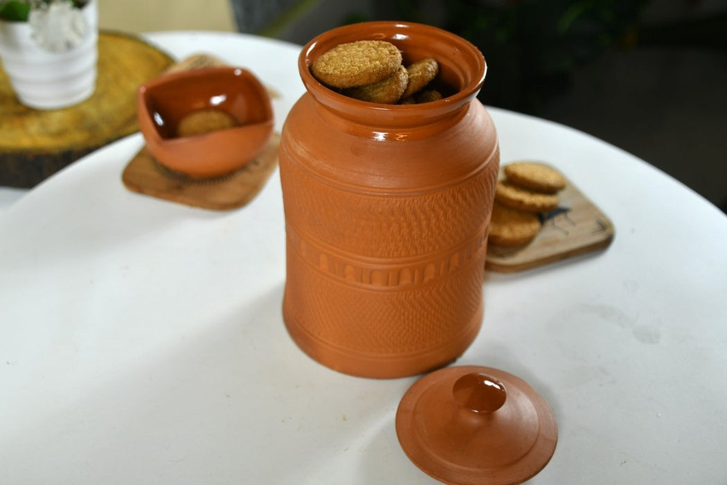 Premium Large Terracotta Storage Jar with Lid