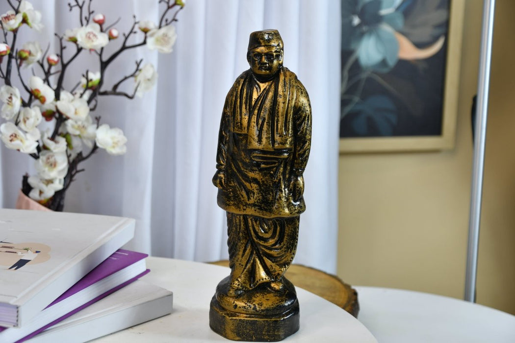 Premium Terracotta Subhash Chandra Bose Abstract Tabletop Statue