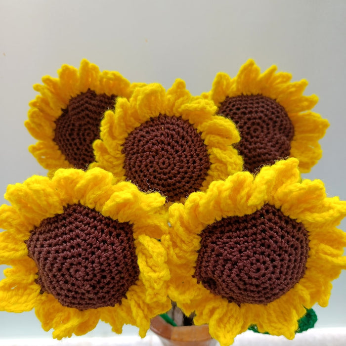 Enduring Crochet Sunflowers - Set Of 10