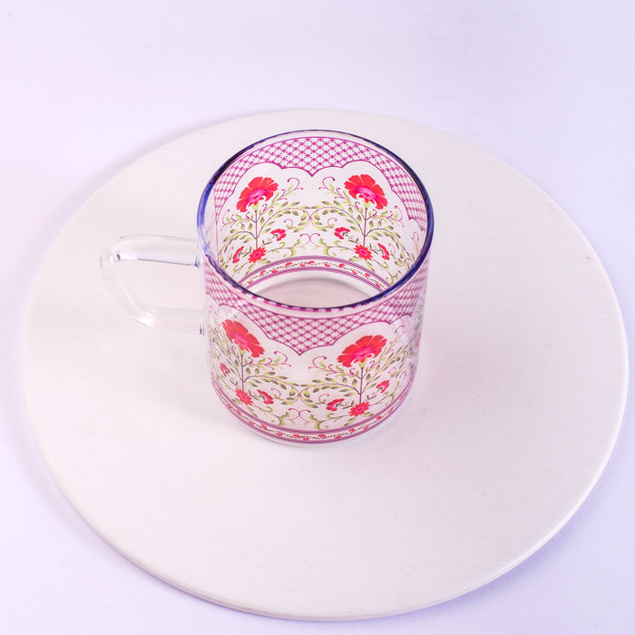 Floral Jali Print Tea cups - Set of 4 and 6