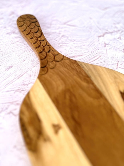 Teak Wood Chopping Board With Carving