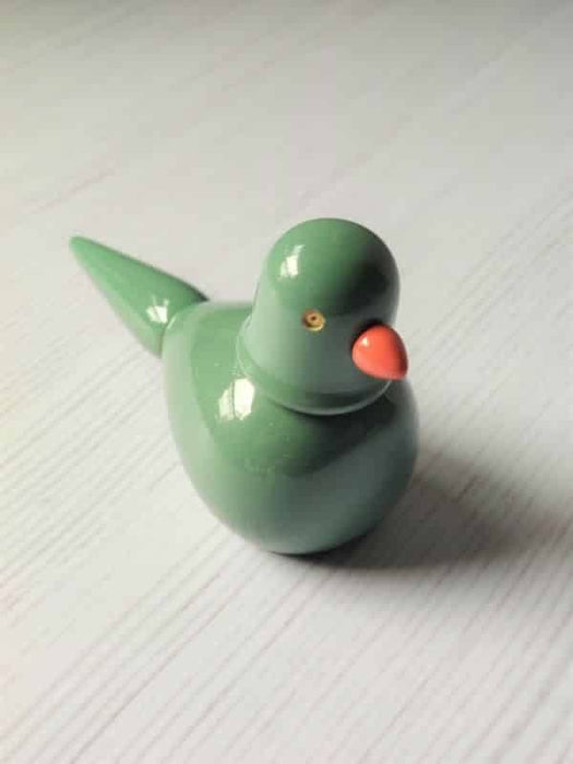 Teal Wooden Birdie Figurine Cum Decor Piece