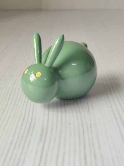 Teal Wooden Rabbit Toy Cum Decor Piece