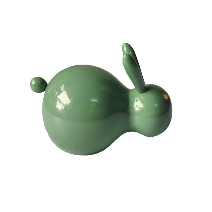 Teal Wooden Rabbit Toy Cum Decor Piece