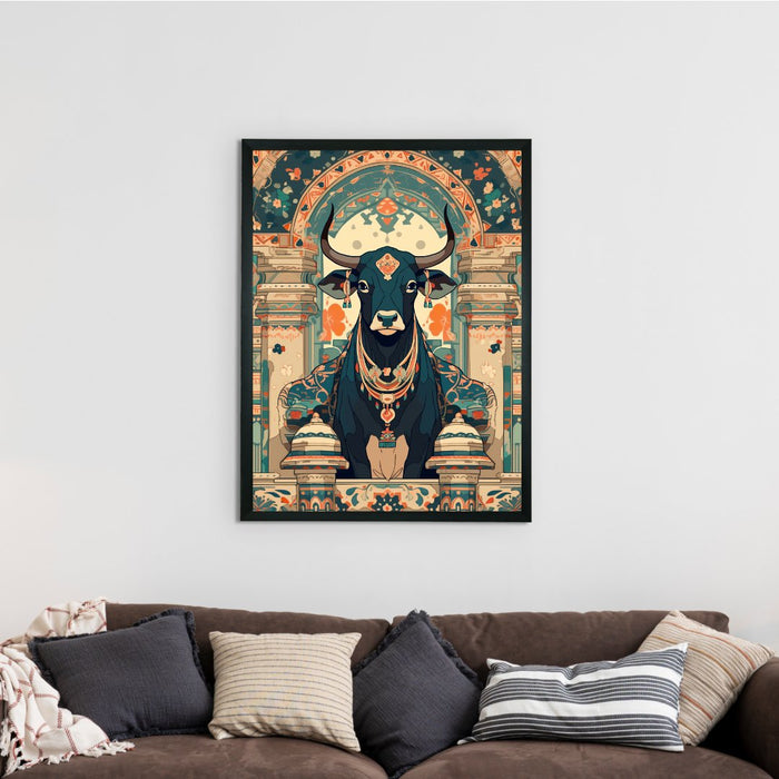 The Sacred Cow - Pichwai wall print