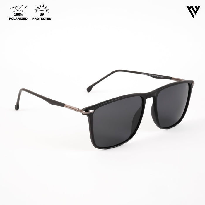 Voyage Exclusive Matt Black Polarized Wayfarer Sunglasses for Men & Women - PMG4300