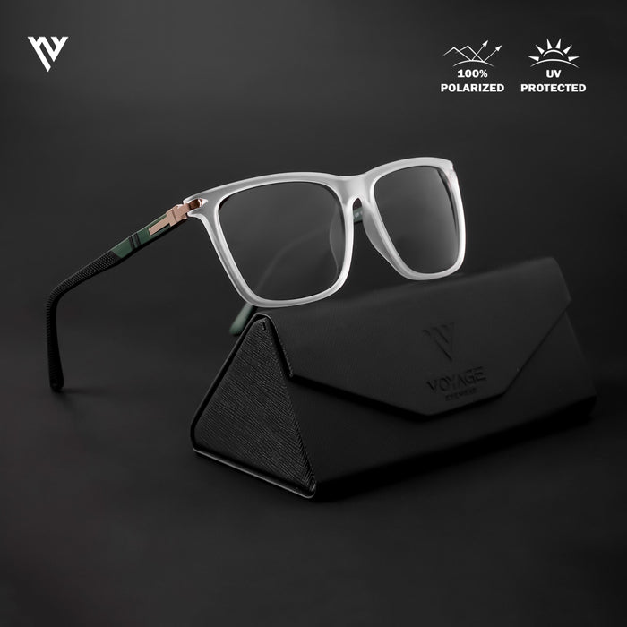 Voyage Exclusive Transparent Polarized Wayfarer Sunglasses for Men & Women - PMG4491