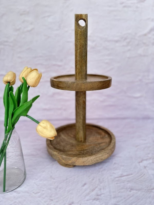 Two Tier Wood Cookie Stand