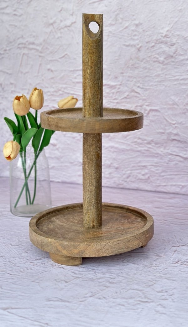 Two Tier Wood Cookie Stand — SourceIF