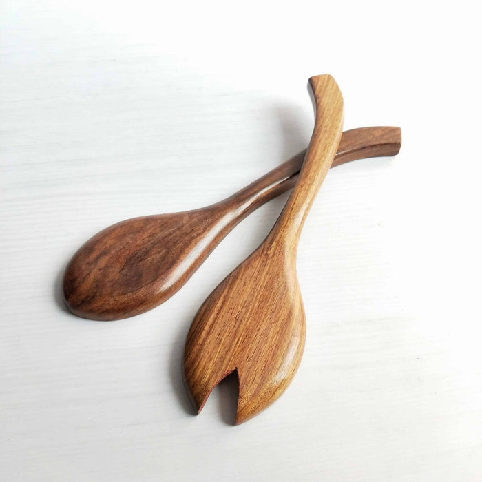 Wooden Abstract Salad Spoon