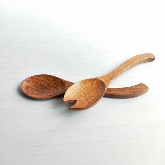 Wooden Abstract Salad Spoon