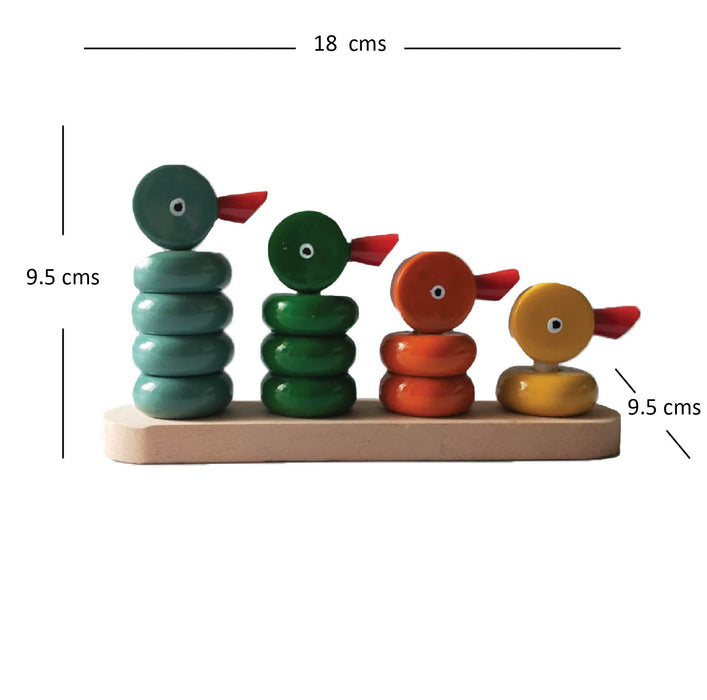 Wooden Duck Counting Set Of 4